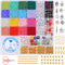 8100pcs 3mm Glass Seed Beads for Jewelry Bracelet Making Kit,Small Beads Friendship Bracelet Kit with Letter Beads and Pendants, Stretch Cords, Et...