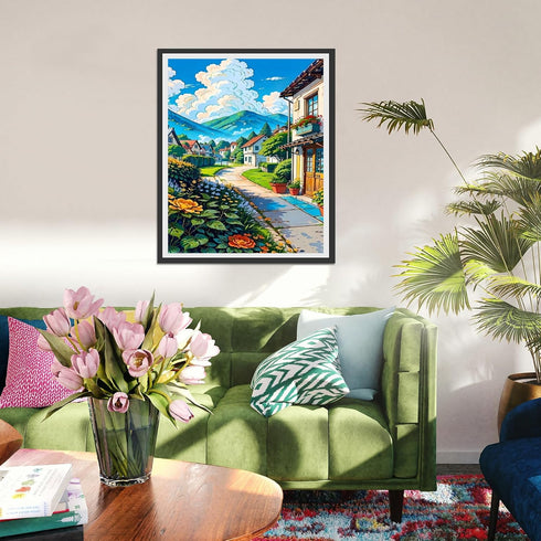 cewlonp Landscape Paint by Number for Adults-Paint by Numbers for Adults Beginner,Flowers Paint by Numbers for Gift Home Wall Decor(16x20inch)...