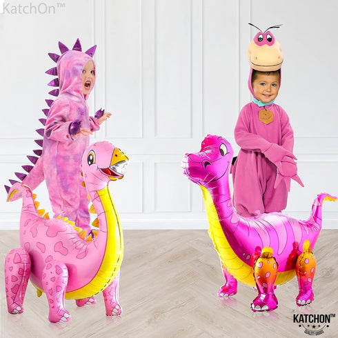 KatchOn Giant Pink Dinosaur Balloons - 35 Inch, Pack of 2 | Girl Dino Party Decorations | Birthday Decorations...