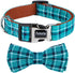 Soft &Comfy Bowtie Dog Collar,Detachable and Adjustable Bow Tie Collar,for Small Medium Large Pet (Large(Pack of 1), Green)...