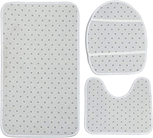 T&H Home Bath Rug Sets 3 Piece for Bathroom - USA Western Mat, Cowboy Hat with Boots Rope on American Flag Ultra Soft Non Slip and Absorbent Showe...