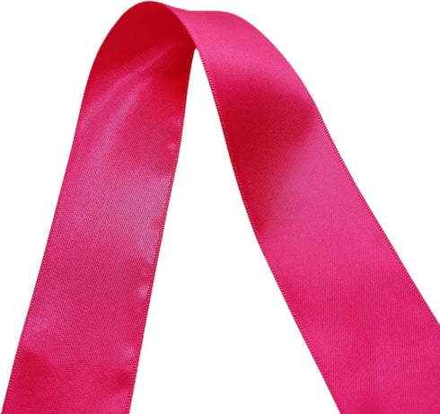 1 1/2 Inch Wide Double Face Satin Ribbon No Fading Woven Ribbon - 25 Yard (175-Hot Pink)...