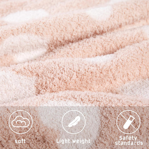Kid Nation Super Soft Baby Blanket with Heart Light Pink 30 x 40 inch...