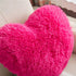 MOOWOO Fluffy Faux Fur Heart Throw Pillow for Valentine's,Mothers Day,Sherpa Plush Fluffy, Solid Color, Heart Shape Pillow for Girls,Hot Pink Love...