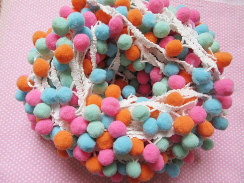YYCRAFT Colorful A Pom Pom Ball Fringe Trim Ribbon Sewing(5 Yards)...
