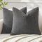 MIULEE Pack of 2 Pillow Covers 18x18 Inch Granules Soft Corduroy Decorative Throw Pillow Covers for Couch Cushion Sofa Bedroom Living Room, Grey...
