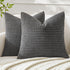 MIULEE Pack of 2 Pillow Covers 18x18 Inch Granules Soft Corduroy Decorative Throw Pillow Covers for Couch Cushion Sofa Bedroom Living Room, Grey...