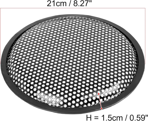 X AUTOHAUX 8 Inch Car Audio Speaker Sub Woofer Subwoofer Metal Black Waffle Grill Cover Protector Universal...