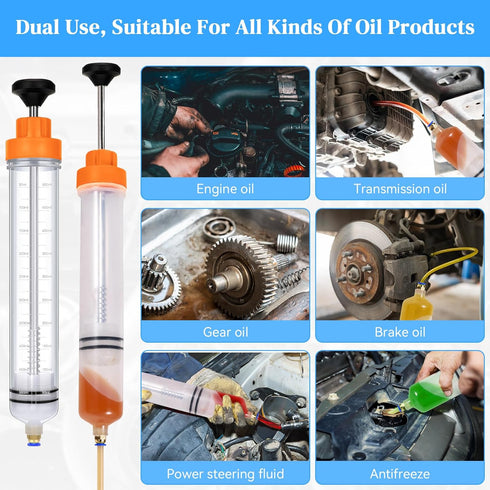 500CC Automotive Fluid Extractor Pump 500CC Fluid Extractor Manual Fluid Extractor Oil Extractor Pump Syringe Pump for Gasoline Hand Cleaner for P...