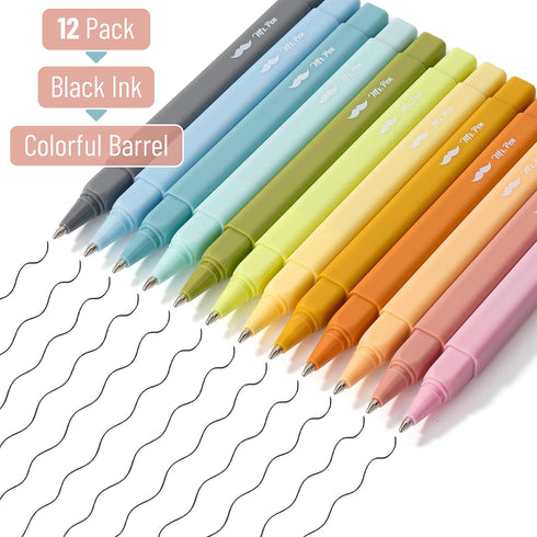 Mr. Pen- Aesthetic Pens, 12 Pack, Black Ink, Fast Dry, No Smear Bible Pens No Bleed Through, Fine Point Pen, Ballpoint Pens Ballpoint, Fine Tip Pe...