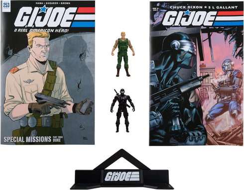 McFarlane Toys - G.I. Joe Page Punchers 2pk Duke and Snake Eyes 3in Action Figures with 2 Comics...