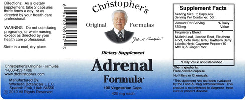 Dr. Christopher's Adrenal Formula for Stress Support - Adrenal Support Supplements - Natural Cortisol Manager...