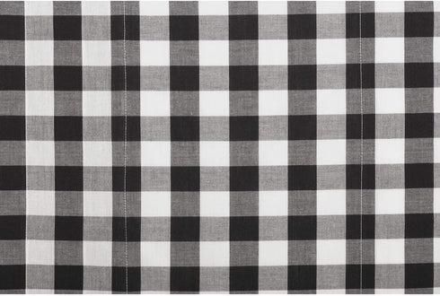 VHC Brands Annie Buffalo Check Cotton Farmhouse Kitchen Curtains Rod Pocket 16x72 Valance, Black...