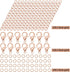100pcs Alloy Lobster Clasps+100pcs Extension Chains with 100pcs Jump Rings Kit, Rose Gold Lobster Claw Clasps Open Jump Ring Tail Chain for Neckla...
