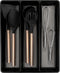 Kitchen Utensils Organizer | Utensil Tray Holder | Large Non-Slip Cutlery Drawer Organizer, 3 Compartment Multi-Purpose Home Organization, Black U...