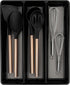Kitchen Utensils Organizer | Utensil Tray Holder | Large Non-Slip Cutlery Drawer Organizer, 3 Compartment Multi-Purpose Home Organization, Black U...