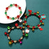 700PCS Christmas Beads Charms for Jewelry Making, Assorted Red Green Beads with Crystal Beads, Spacer Beads, Jingle Bells and Xmas Charms for Brac...
