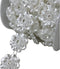 AEAOA 5 Yards 1" White Flower Pearl Rhinestone Chain Sew On Trims Wedding Dress Decoration (LZ96)...