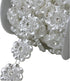 AEAOA 5 Yards 1" White Flower Pearl Rhinestone Chain Sew On Trims Wedding Dress Decoration (LZ96)...