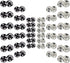 Fuman Forest 100 Sets Sew-on Snap Buttons Metal Snaps Fasteners Press Studs Buttons for Sewing, 8.5 mm,10 mm & 12mm,Black & Silver, (Fuman-034)...