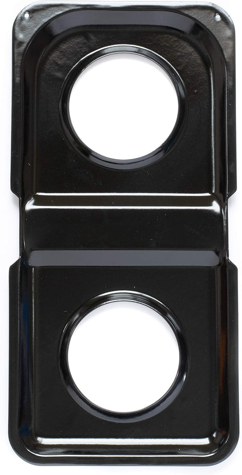 Range Kleen P501 Black Porcelain Rectangular Gas Stove Drip Pan, 16.875 x 8.125-Inches...