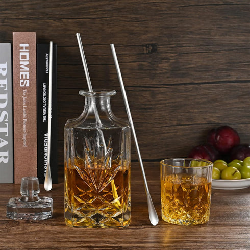 10 Inch/25.8cm Coffee Stirrers Spoon,Silver Stainless Steel 304# Coffee Stir Sticks,Round Solid Long Handle Cocktail Beverage Iced Tea Stirring St...