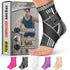 Ankle Brace for Women, Men, Plantar Fasciitis Relief, Achilles Tendonitis Brace for Sprained Foot, Ankle Compression Sleeve with Strap Black M...