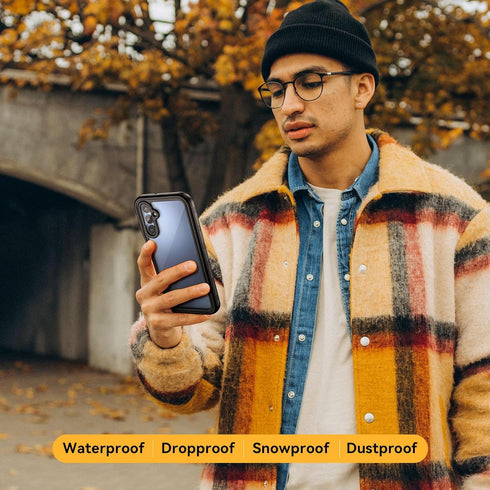 Lanhiem for Samsung Galaxy A15 5G Case, IP68 Waterproof Dustproof, Built-in Screen Protector, Rugged Full Body Shockproof Protective Cover for Sam...