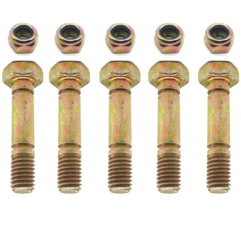 5 PK 710-0890 Shear Pins with Nuts Compatible with MTD Auger Drive Snowblowers/Two-Stage Snow Thrower (Except 33" Model E993I) 710-0890 710-0890A ...