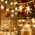 2 Pack Christmas Snowflakes String Lights Outdoor, 50LED 24FT Snowflake Decorative Xmas Lights Battery Operated, 8 Lighting Modes & Timer, Waterpr...