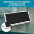 GE JX81H, WB02X10956, WB02X11544, WB2X10956 Microwave Recirculating Charcoal Filter Compatible with GE (2-Pack)...