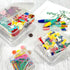 20pcs Small Plastic Storage Boxes Square Clear Containers with Lids Craft Organizers for Small Items, Bead, Jewelry, Office Supplies, 5 Sizes...