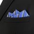 S&W SHLAX&WING Mens Pocket Square Striped Blue Azure Stripes for Business Classic Handkerchiefs...