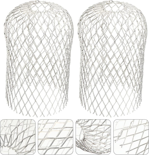 Angoily 2pcs Gutter Anti-leaf Down Silver Guard, & Guards Guard for Spout Protector Sundries Expandable Screens Aluminum Gutters and Sieve Straine...