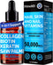 Liquid Collagen Peptides for Women - Complex with Biotin Vitamin, Hydrolyzed Keratin Protein and Saw Palmetto - Comprehensive Formula for Hair, Sk...