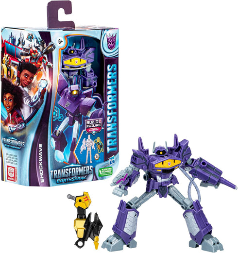 Transformers Toys EarthSpark Deluxe Class Shockwave Action Figure, 5-Inch, Robot Toys for Kids Ages 6 and Up...