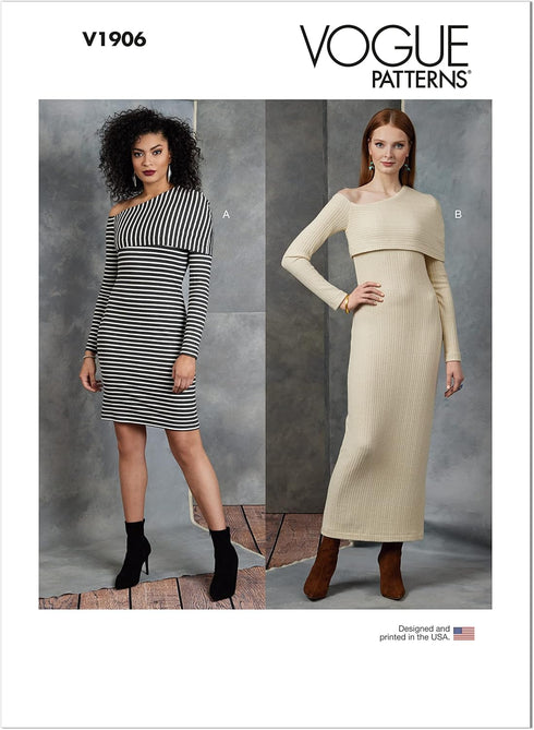 Vogue Misses' Dress Sewing Pattern Kit, Design Code V1906, Sizes 18-20-22-24-26...