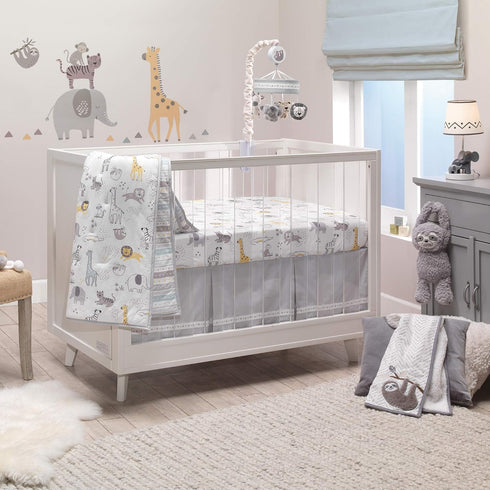 Lambs & Ivy Animal Jungle Soft 100% Cotton Jersey Baby Fitted Crib Sheet...