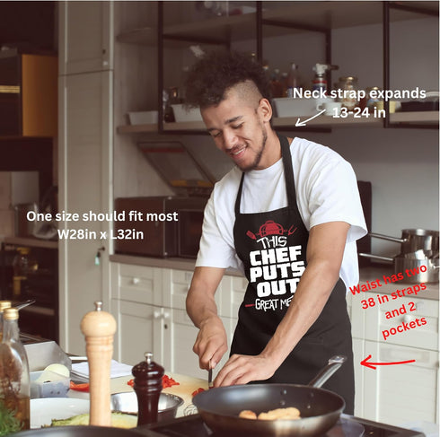 Cooking Aprons for Men - 4 Options; Funny Aprons for Men can be Mens BBQ Apron, Grill Apron or Mens Cooking Apron...