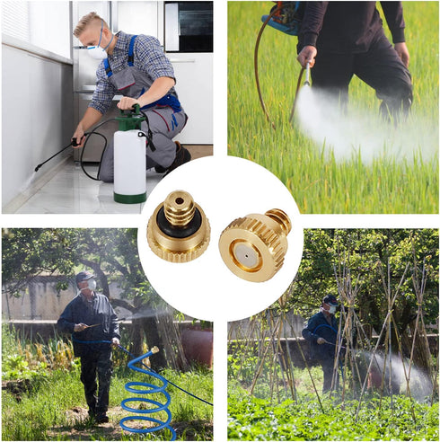 Brass Misting Nozzles for Garden Cooling System 0.016" (0.4 mm) 10/24 UNC (22 PCS) (0.016'')...
