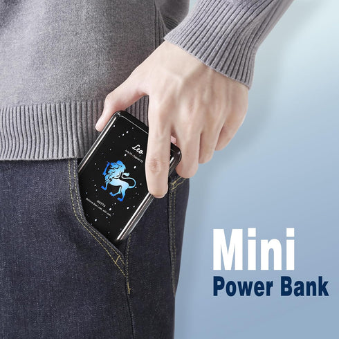 Mini Power Bank 10000mAh,Small Portable Charger USB C in/Output 22.5W Fast Charging,Best Gift for Various Festivals - Constellation Battery Pack f...