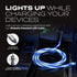 Statik PowerPivot GloBright 360 Magnetic Charging Cable, Light Up Charging Cable, Magnetic USB C Charging Cable, LED Charging Cable, Magnetic Char...