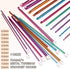 Coopay Long Crochet Hook Set, 11pcs Tunisian Multicolor Afghan Crochet Needles for Crocheting, 2mm(B)-8mm(L), Great Knitting & Crochet Supplies To...