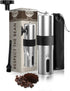 Manual Coffee Grinder — Stainless Steel Conical Burr Coffee Bean Grinder with Hand Crank, 18 Adjustable Settings, Storage Pouch and Sturdy Grip — ...