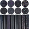 8 Pieces 8x12 Inch Faux Leather Sheets Black Fine Chunky Glitter Metallic Litchi Butterfly Embossing Lizard Texture Leather Fabric for Bows Earrin...