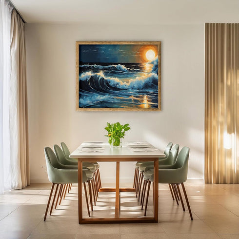 Posterizer 1 pcs- beach and the sea-abstract art 11-Landscape & Nature Art-Floral Botanical Art- Decor for Home & Office- unframed wall art...