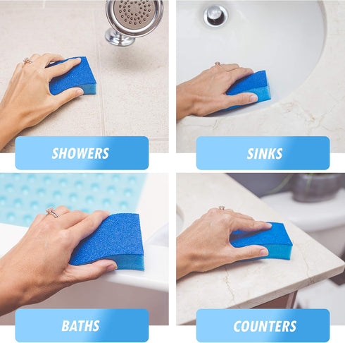 Heavy Duty Scrubber Sponge, with Smell Resistant Hydrophilic Foam Technology, Odorless - Blue - (6 Pack)...