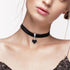 Vintage Black Choker Necklace for Women, Velvet Drip oil Black Heart Choker Necklace, Valentines Day Halloween Cosplay Party Jewelry, Adjustable L...