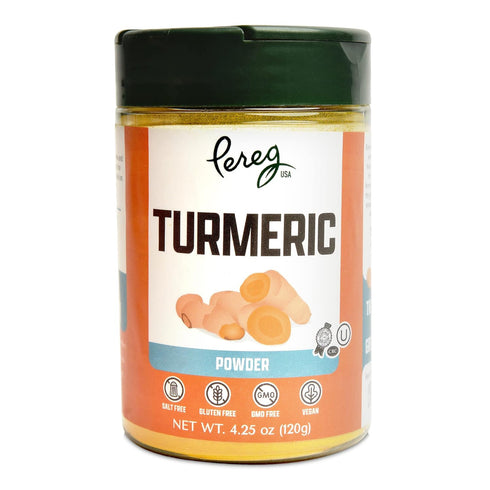 Pereg Ground Turmeric Powder (4.25 Oz) - Ground, Raw, Rich Natural Yellow Color- With Curcumin & Antioxidants - Indian Spice - Non-GMO, All Natura...