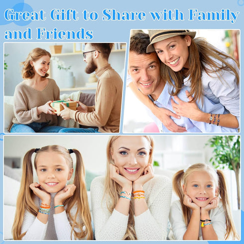 PAXCOO Set of 25 Surfer Wave Bracelets Ocean Wave Adjustable Waterproof Handmade Bracelet Summer Sunflower Bracelets Anklets Jewelry for Women Tee...